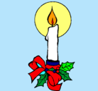 Dibujo Vela de navidad pintado por diegolatorre
