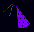 Dibujo Sombrero de cumpleaños pintado por alegandra
