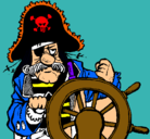 Dibujo Capitán pirata pintado por andres@