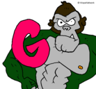 Dibujo Gorila pintado por juampi