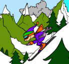 Dibujo Esquiador pintado por ghr