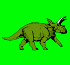 Dibujo Triceratops pintado por facundo