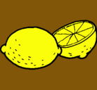 Dibujo limón pintado por albaybuda