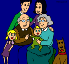 Dibujo Familia pintado por doris