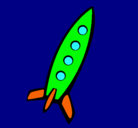Dibujo Cohete II pintado por cata9