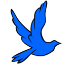 Dibujo Paloma de la paz al vuelo pintado por cinthia