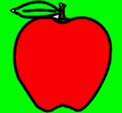 Dibujo manzana pintado por ROCIO