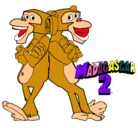 Dibujo Madagascar 2 Manson y Phil 2 pintado por Teresita
