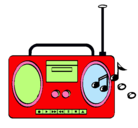 Dibujo Radio cassette 2 pintado por amorbg