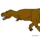 Dibujo Tiranosaurio rex pintado por r