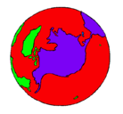 Dibujo Planeta Tierra pintado por luli