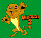 Dibujo Madagascar 2 Alex pintado por alex