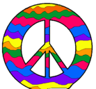 Dibujo Símbolo de la paz pintado por sus