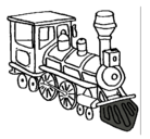 Dibujo Tren pintado por geo