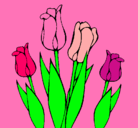 Dibujo Tulipanes pintado por ariel