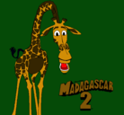 Dibujo Madagascar 2 Melman pintado por tamara