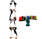 Dibujo Madagascar 2 Pingüinos pintado por messi