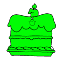 Dibujo Pastel de cumpleaños pintado por yenibel