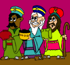 Dibujo Los Reyes Magos pintado por crispat