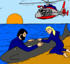 Dibujo Rescate ballena pintado por MARCELA