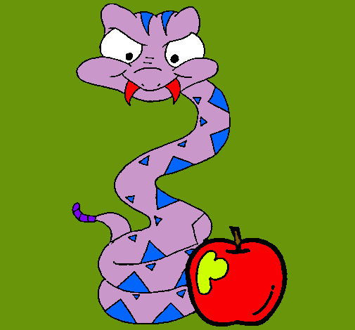 Serpiente y manzana