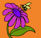 Dibujo Margarita con abeja pintado por mary