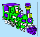 Dibujo Tren pintado por dillin
