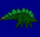 Dibujo Stegosaurus pintado por diego