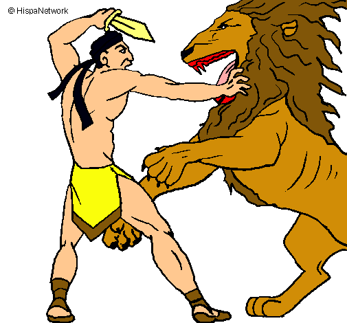 Gladiador contra león