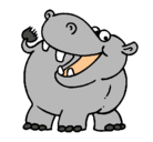 Dibujo Hipopótamo pintado por klau