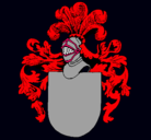 Dibujo Escudo de armas y casco pintado por SANTIAGO