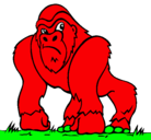 Dibujo Gorila pintado por samuel