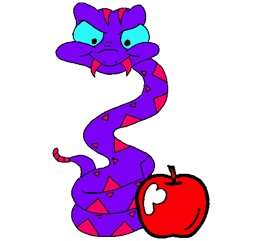 Serpiente y manzana