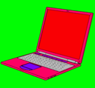 Dibujo Ordenador portátil pintado por rosa
