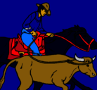 Dibujo Vaquero y vaca pintado por ENDIKA-JOKIN