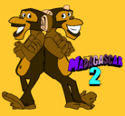Dibujo Madagascar 2 Manson y Phil 2 pintado por javiera
