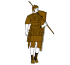 Dibujo Soldado romano pintado por elcaballeronegrorichar