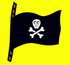 Dibujo Bandera pirata pintado por SANTIAGOC