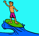 Dibujo Surfista pintado por aiverson