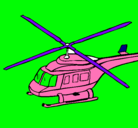 Dibujo Helicóptero  pintado por yari