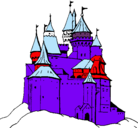 Dibujo Castillo medieval pintado por carlos