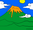 Dibujo Monte Fuji pintado por jeancarlomontoyacastro