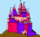 Dibujo Castillo medieval pintado por catalinlalorca