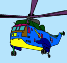 Dibujo Helicóptero al rescate pintado por arnau