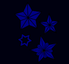 Dibujo Copos de nieve pintado por estrella