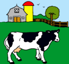 Dibujo Vaca pasturando pintado por luisernesto