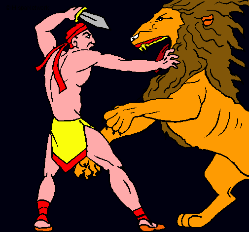 Gladiador contra león