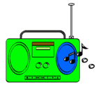 Dibujo Radio cassette 2 pintado por mikjiujijooikokioiiiuioi