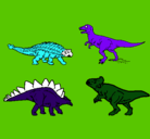 Dibujo Dinosaurios de tierra pintado por miladys