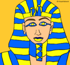 Dibujo Tutankamon pintado por irene